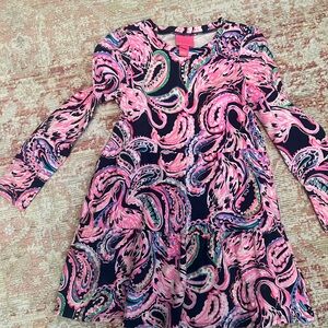 Lilly Pulitzer Pink and Navy Paisley Top